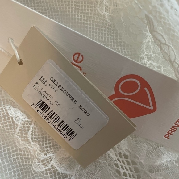 New! Maje Lace Overlay Blouse - Picture 6 of 10